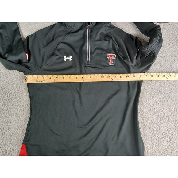 Texas Tech Red Raiders Pullover Womens Medium Black 1/4 Zip Under Armour Mock - Picture 4 of 8